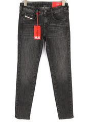 DIESEL D-Ollies-T 09D5 Women Jeans W26 Slim Fit Zipper Washed Black RRP€225