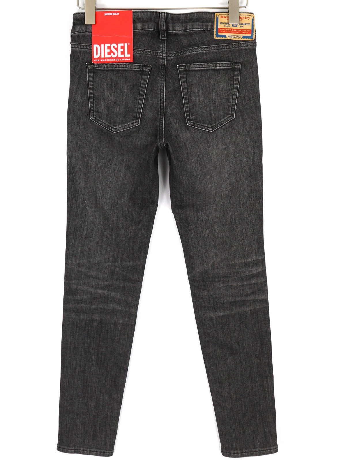 DIESEL D-Ollies-T 09D5 Women Jeans W26 Slim Fit Zipper Washed Black RRP€225