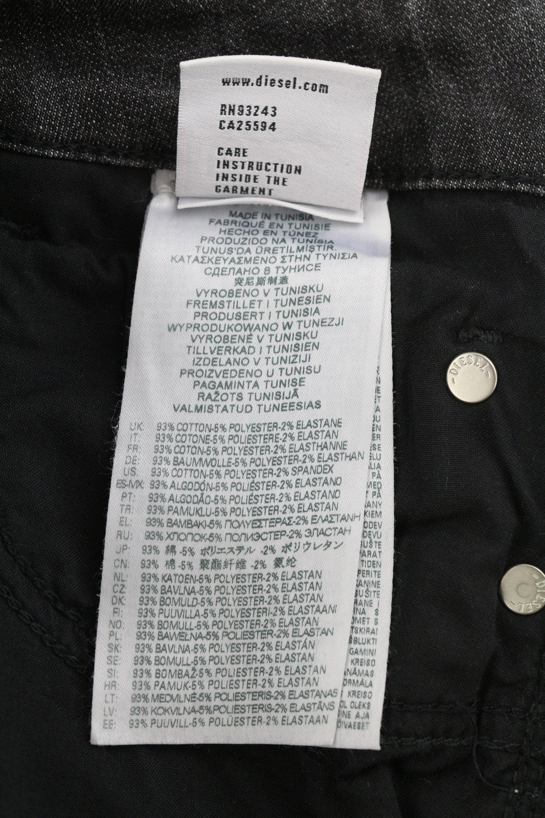 DIESEL D-Ollies-T 09D5 Women Jeans W26 Slim Fit Zipper Washed Black RRP€225