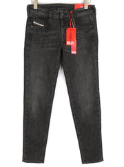 DIESEL D-Ollies-T 09D5 Women Jeans W27 Slim Fit Zipper Washed Black RRP€225