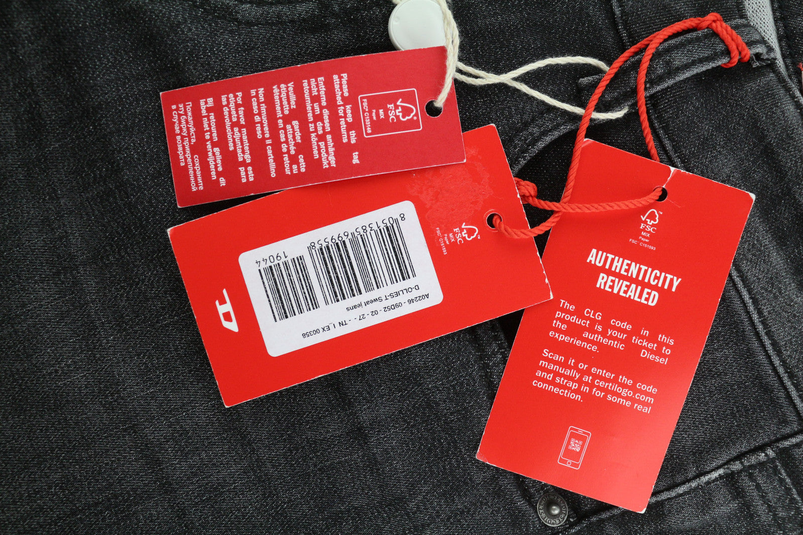 DIESEL D-Ollies-T 09D5 Women Jeans W27 Slim Fit Zipper Washed Black RRP€225