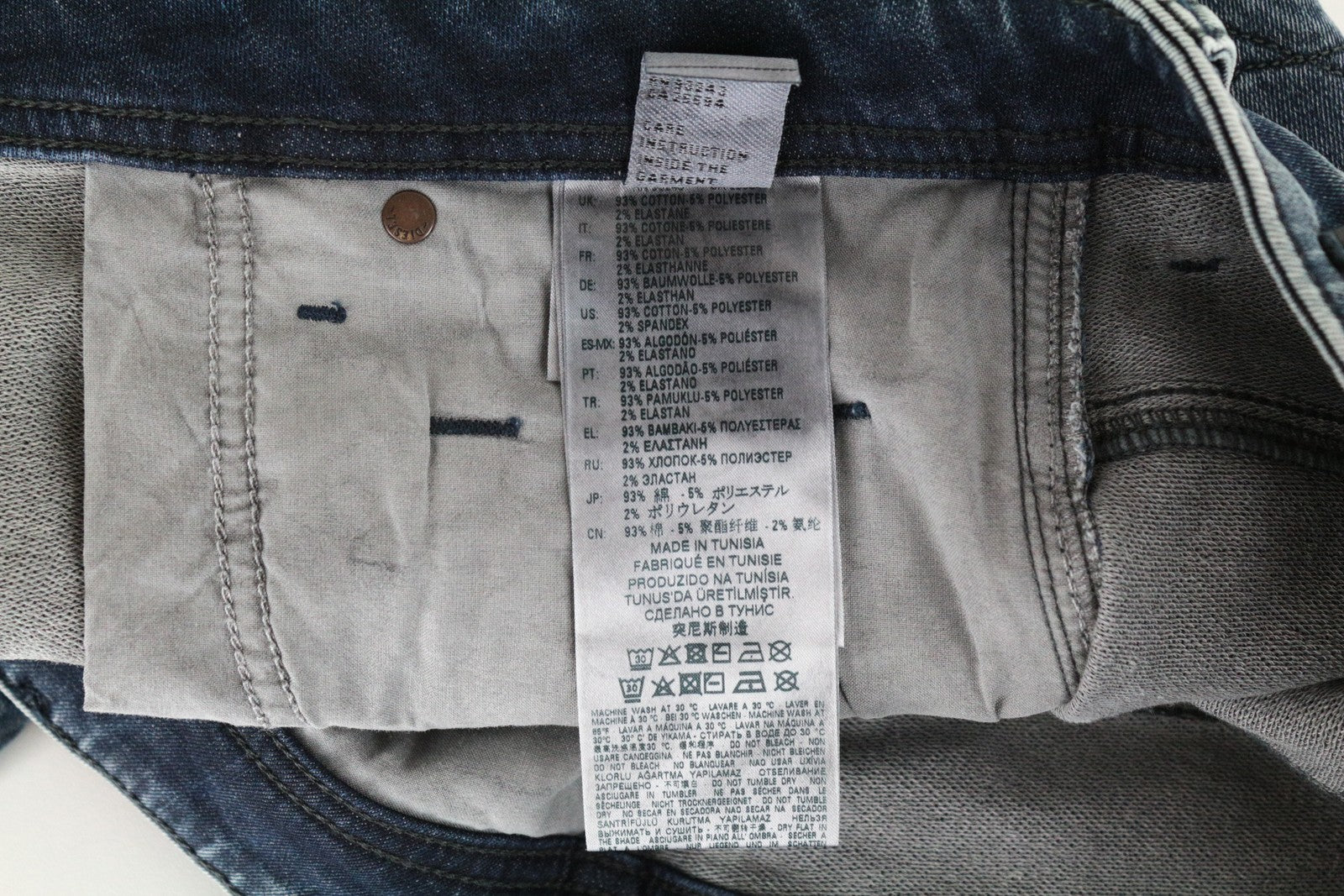 DIESEL Krooley-T 0870W Men's Jeans W31 Sweat Jogg Tapered Blue Cotton Stretch