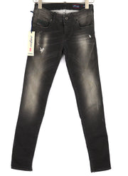 DIESEL Grupee-Ne 0835B Women Jeans W25 Jogg Denim Sweat Skinny Fit Washed Logo