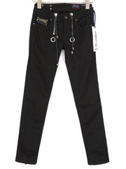 DIESEL Reboot-B-Grupee-Ne-B 0608S Women Jeans W23 Jog Denim Sweat Black RRP€280