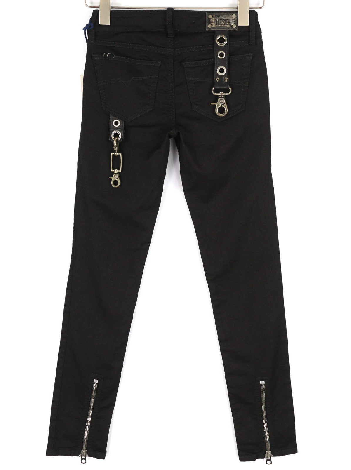 DIESEL Reboot-B-Grupee-Ne-B 0608S Women Jeans W23 Jog Denim Sweat Black RRP€280