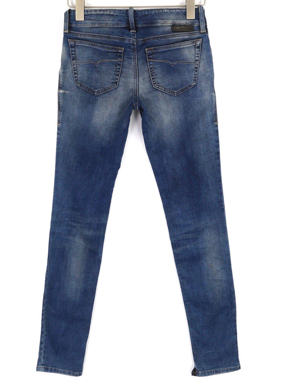 DIESEL Grupee-Ne 0603L Women Jeans W25 Jogg Denim Sweat Skinny Fit Blue RRP€250
