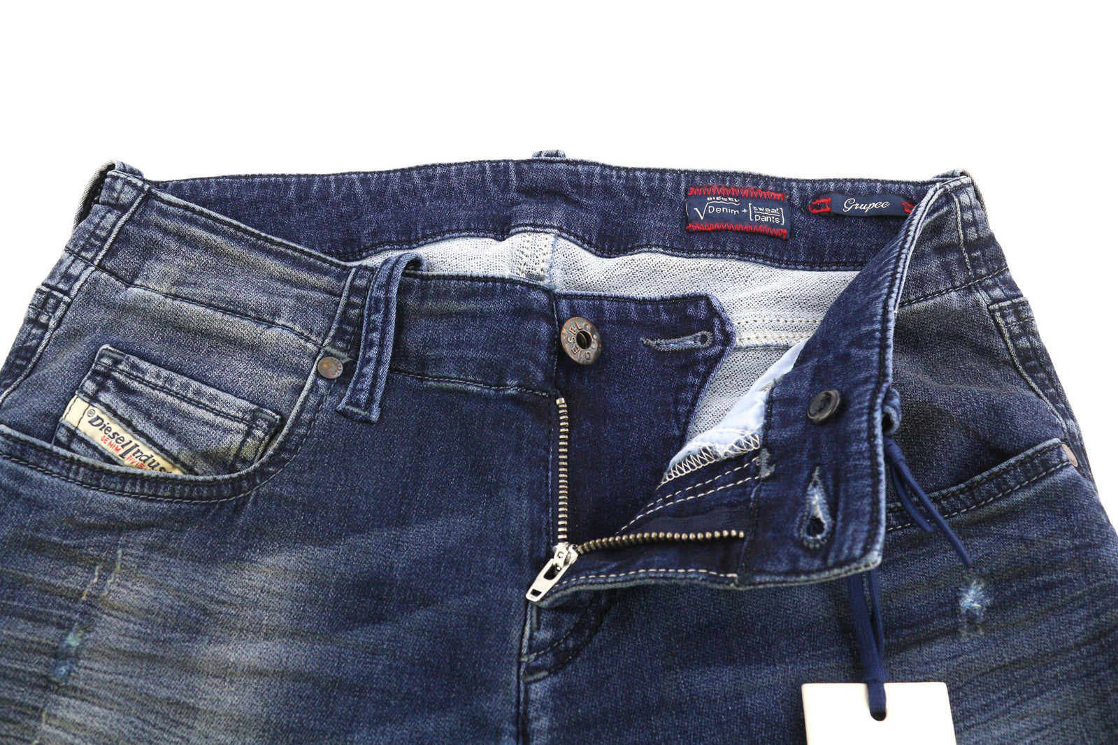 DIESEL Grupee-Ne 0662L Women Jeans W25 Jogg Denim Sweat Skinny Fit Blue RRP€250