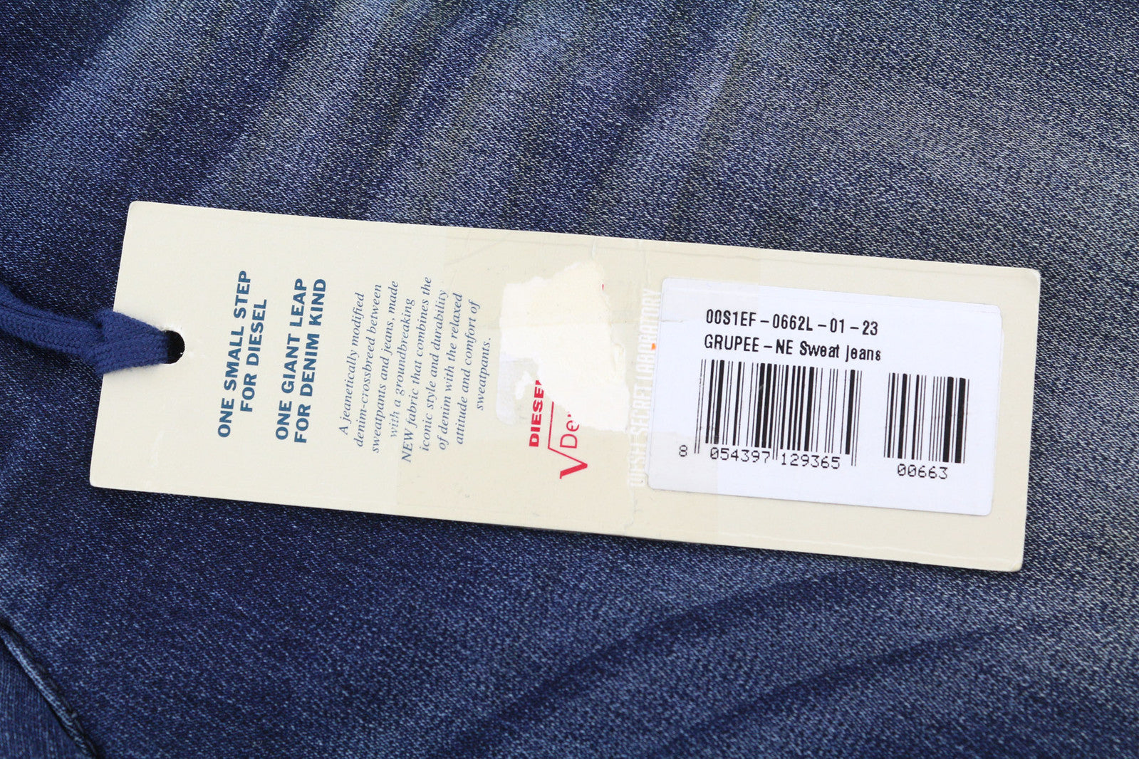 DIESEL Grupee-Ne 0662L Women Jeans W23 Jogg Denim Sweat Skinny Fit Blue RRP€250
