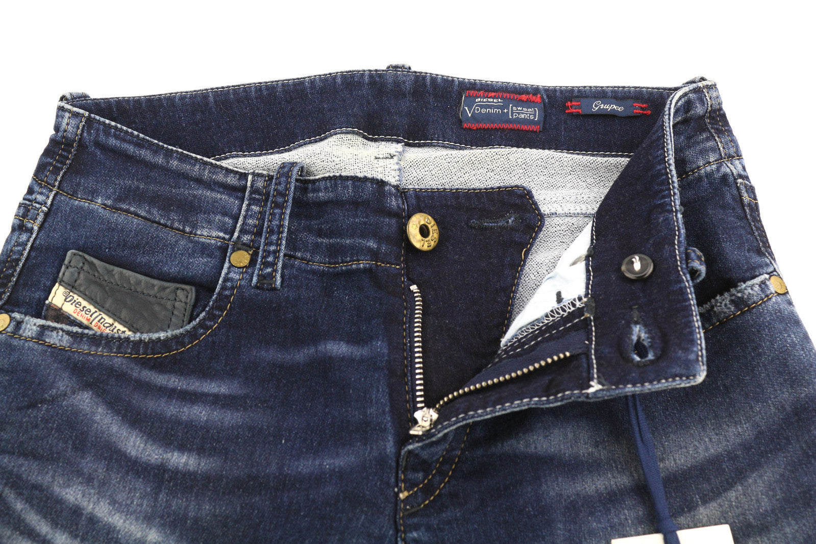 DIESEL Grupee-Ne 0607U Women Jeans W23 Jogg Denim Sweat Skinny Fit Blue RRP€250