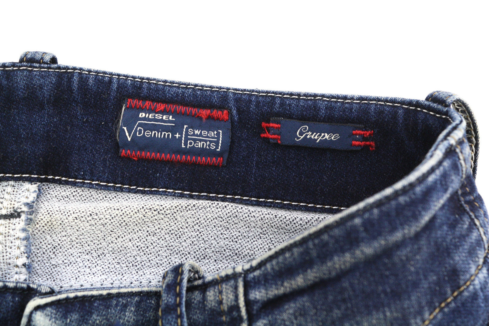 DIESEL Grupee-Ne 0607U Women Jeans W23 Jogg Denim Sweat Skinny Fit Blue RRP€250