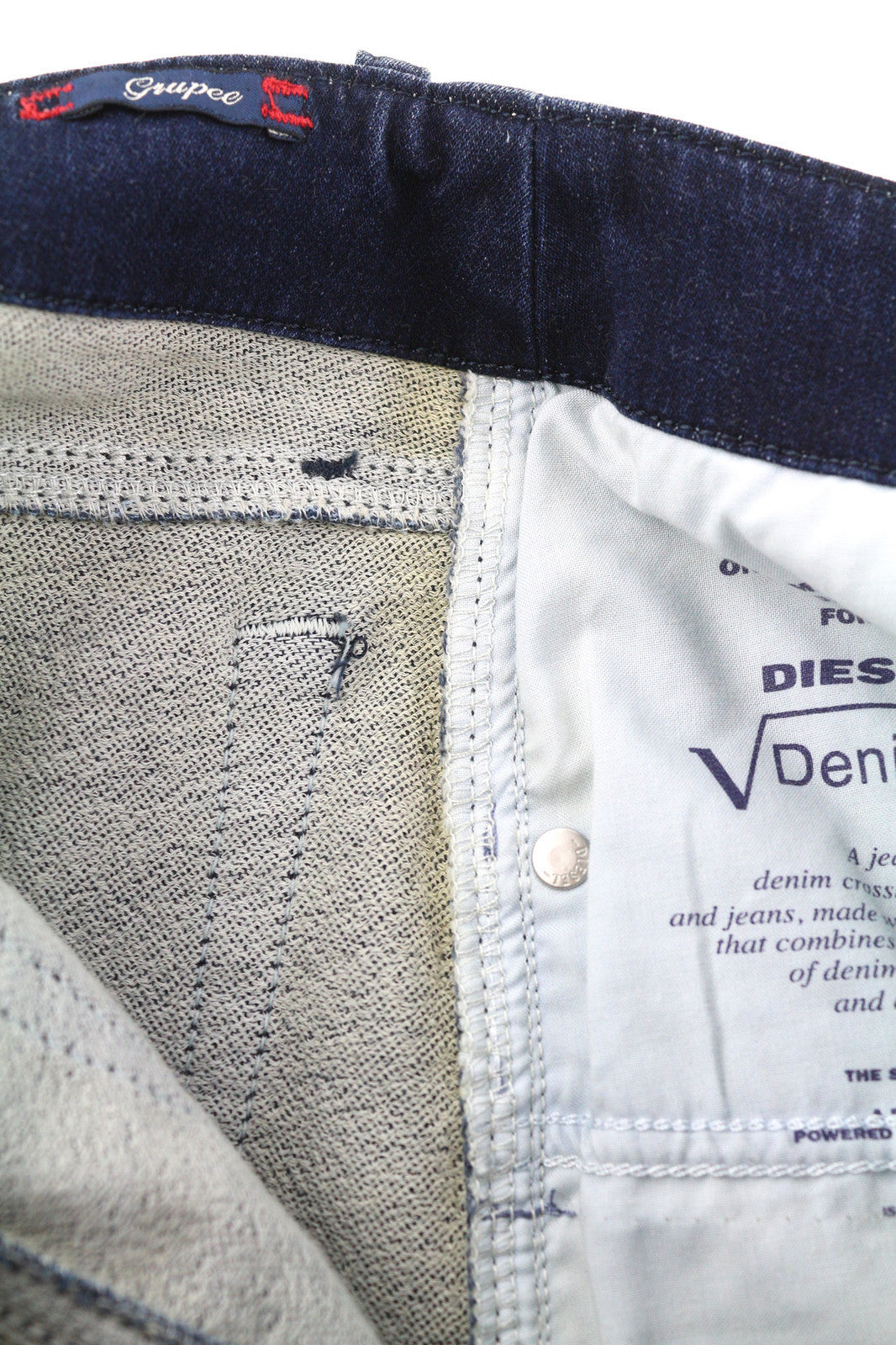 DIESEL Grupee-Ne 0662K Women Jeans W23 Jogg Denim Sweat Skinny Fit Blue RRP€250