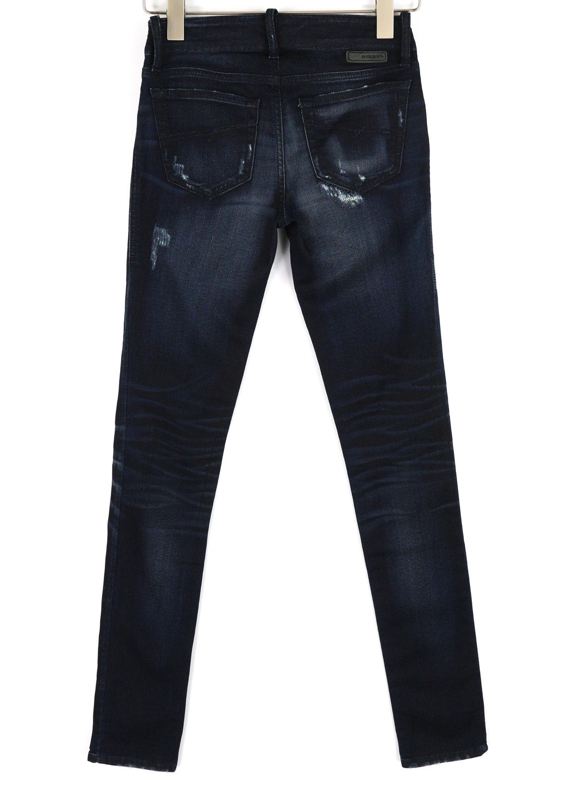 DIESEL Grupee-Ne 0662K Women Jeans W23 Jogg Denim Sweat Skinny Fit Blue RRP€250