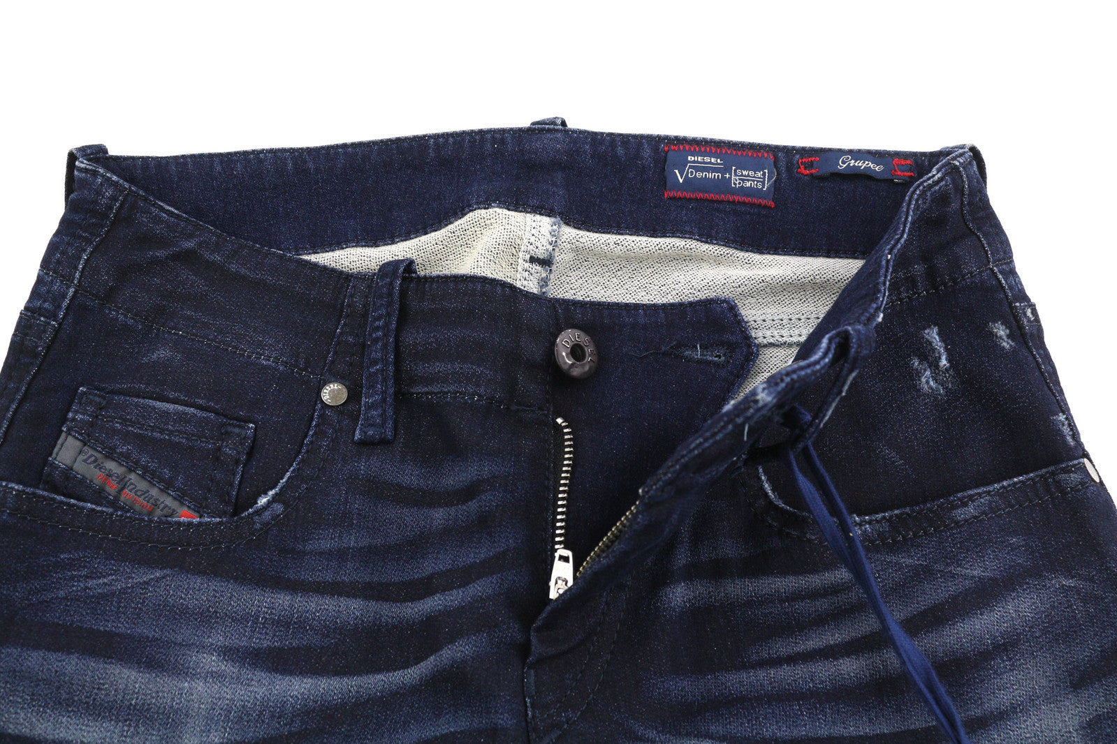 DIESEL Grupee-Ne 0662K Women Jeans W23 Jogg Denim Sweat Skinny Fit Blue RRP€250