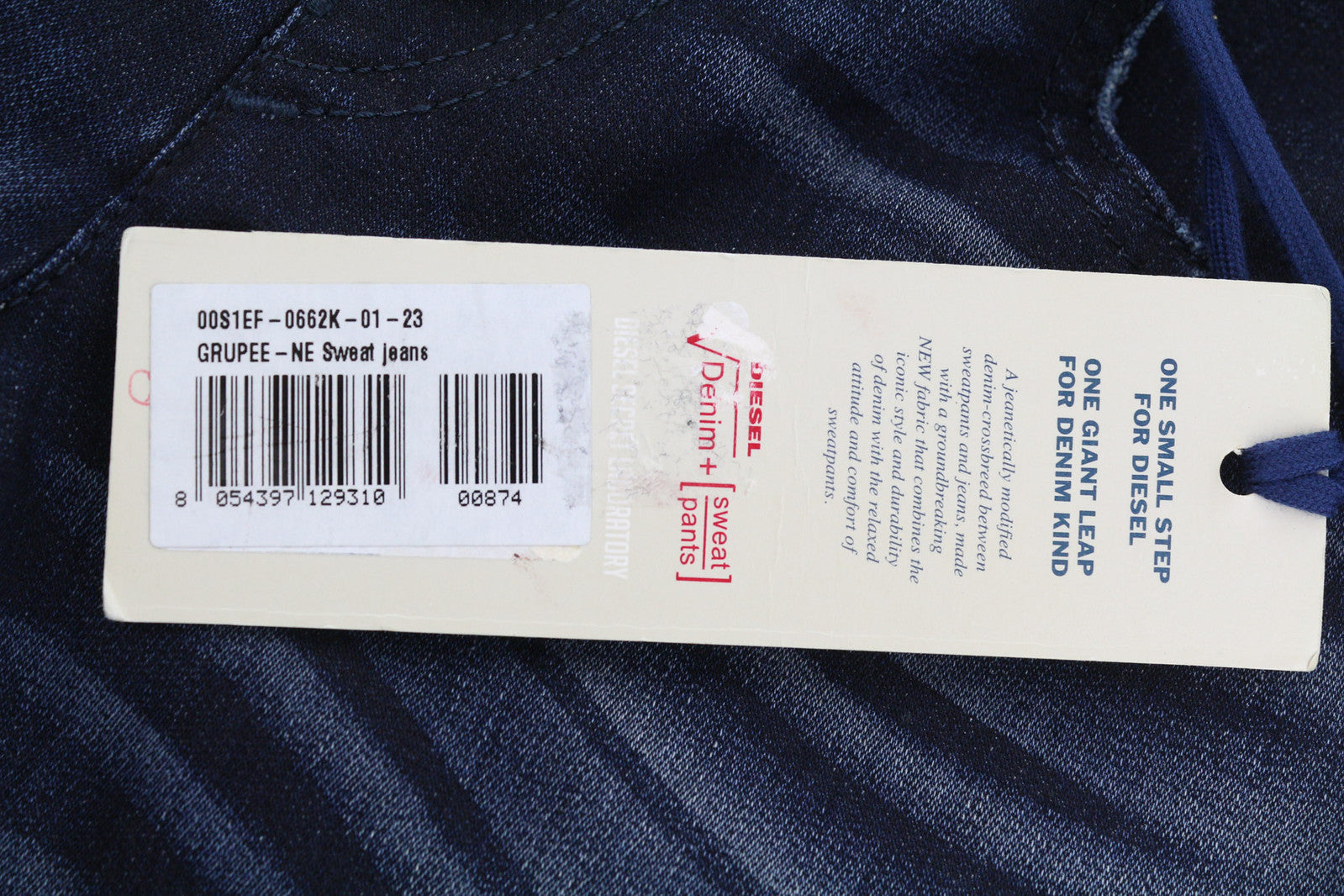 DIESEL Grupee-Ne 0662K Women Jeans W23 Jogg Denim Sweat Skinny Fit Blue RRP€250