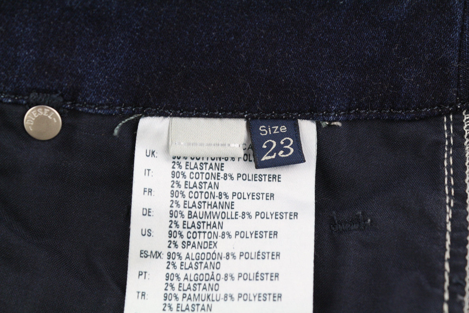 DIESEL Grupee-Ne 0662K Women Jeans W23 Jogg Denim Sweat Skinny Fit Blue RRP€250