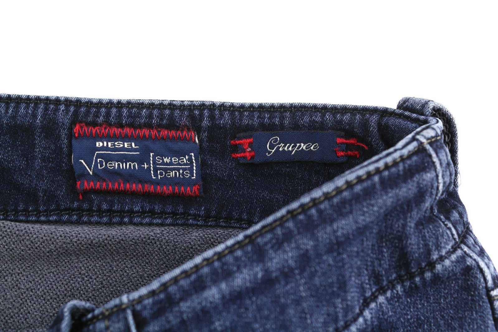 DIESEL Grupee-Ne 0848K Women Jeans W23 Jogg Denim Sweat Skinny Fit Washed Blue