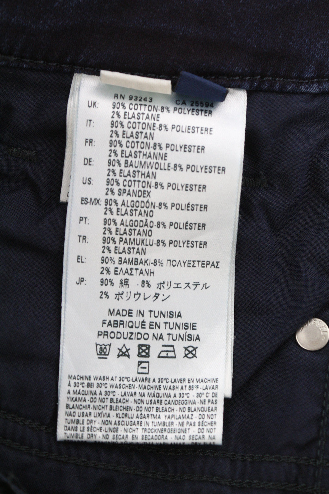 DIESEL Grupee-Ne 0842W Women Jeans W25 Jogg Denim Sweat Skinny Fit Washed Blue