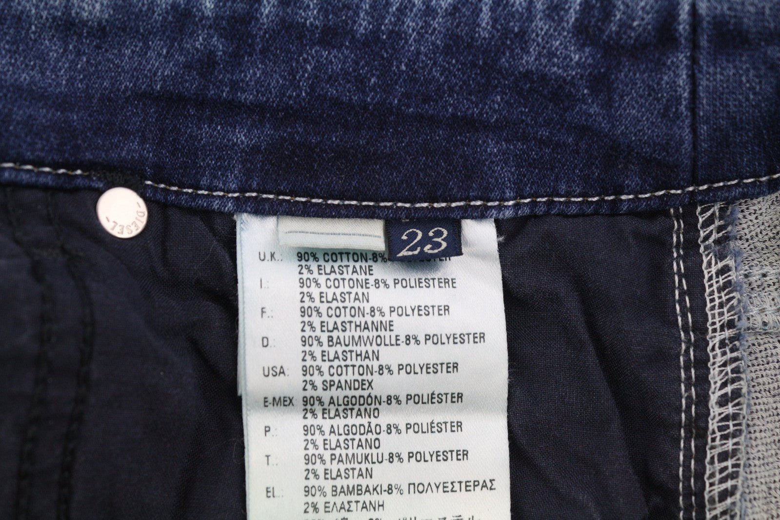 DIESEL Grupee-Ne 0607U Women Jeans W23 Jogg Denim Sweat Skinny Fit Blue RRP€250