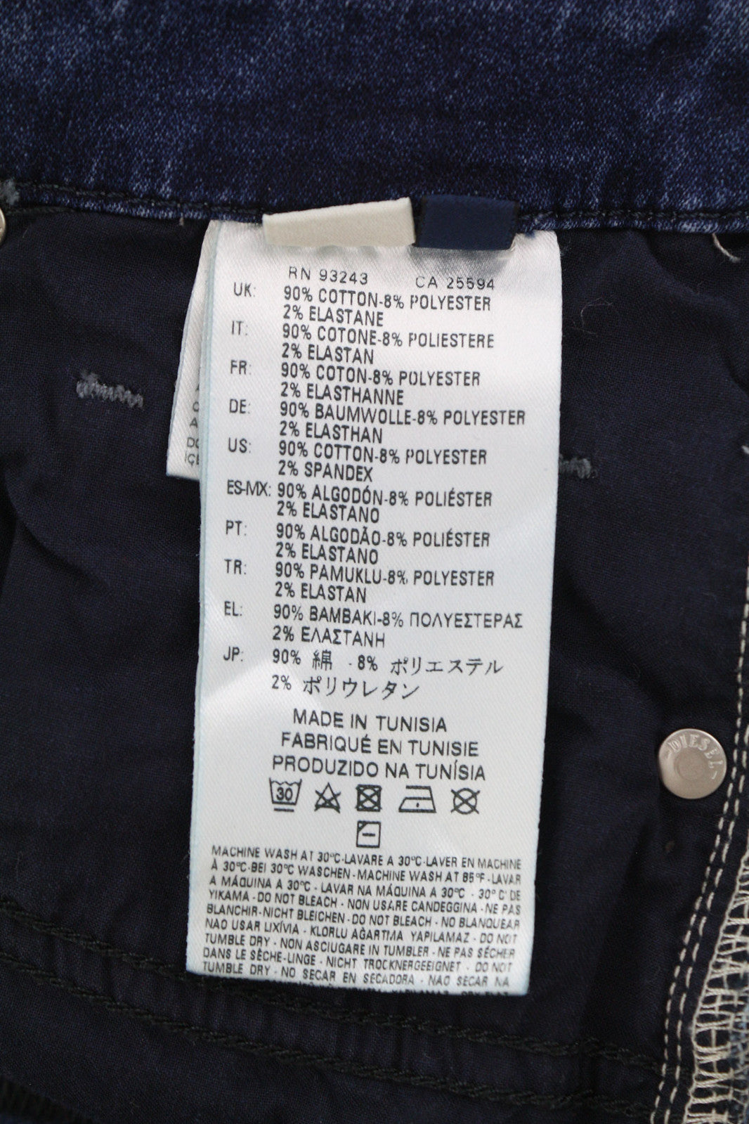 DIESEL Grupee-Ne 0662L Women Jeans W25 Jogg Denim Sweat Skinny Fit RRP€250