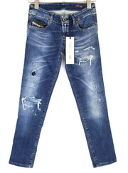 DIESEL Grupee-Ne 0607U Women Jeans W25 Jogg Denim Sweat Skinny Washed RRP€250
