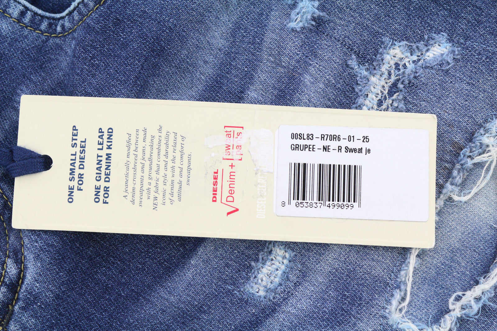 DIESEL Grupee-Ne 0607U Women Jeans W25 Jogg Denim Sweat Skinny Washed RRP€250