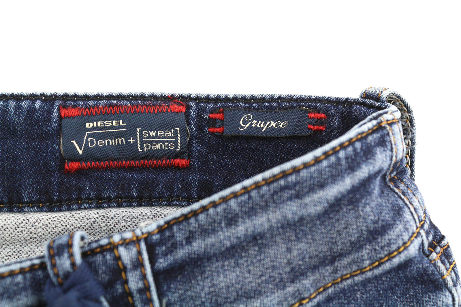 DIESEL Grupee-Ne 0604Z Women Jeans W23 Jogg Denim Sweat Skinny Fit Logo RRP€250