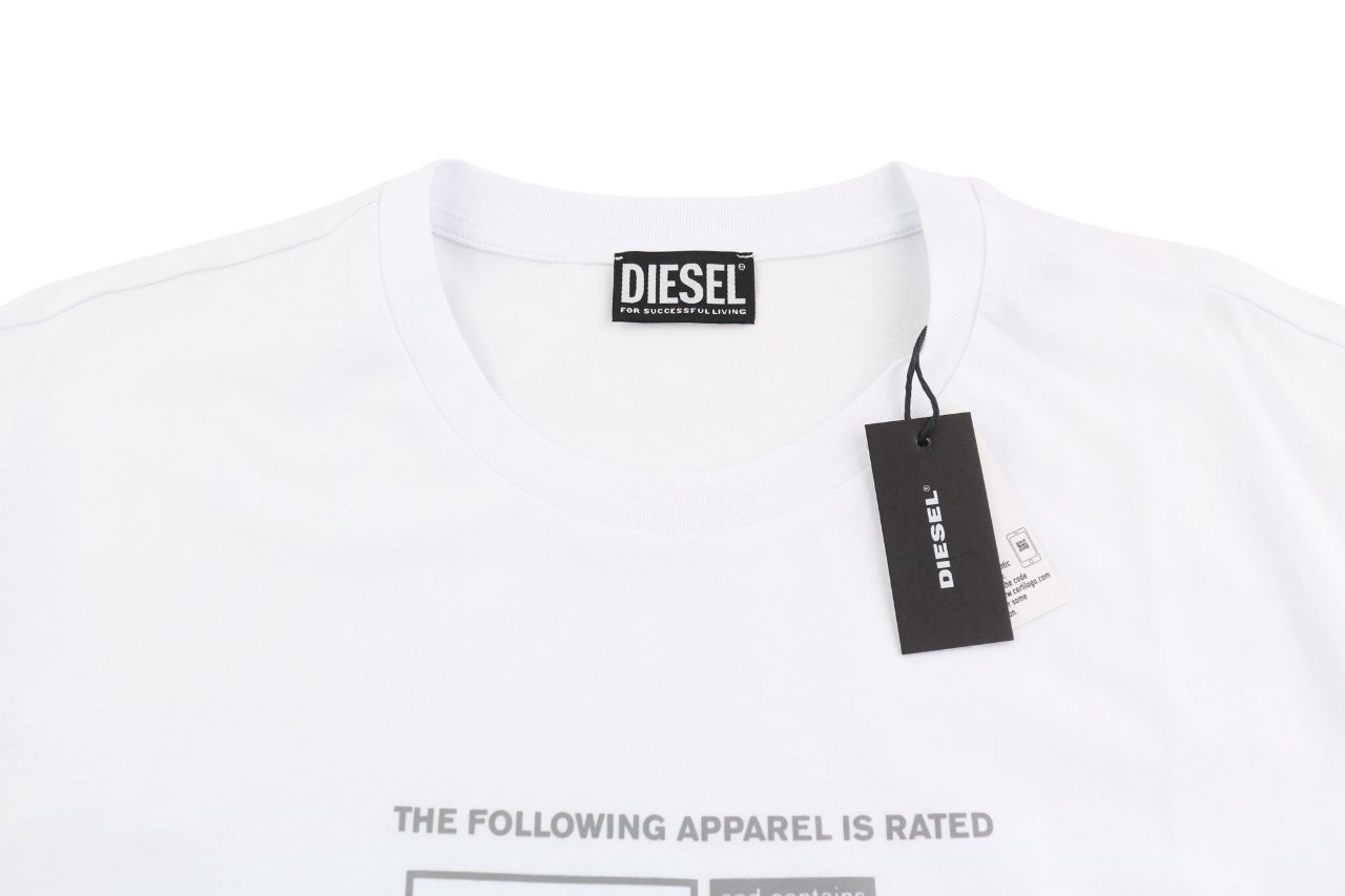 DIESEL T-Just-A35 vyriški marškinėliai trumpomis rankovėmis, apvalia apykakle, priekyje, lengvi trikotažiniai marškinėliai. 