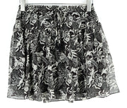 MAISON SCOTCH The Poolside womens Skirt XS Pleated Brown Floral Pull-On Style