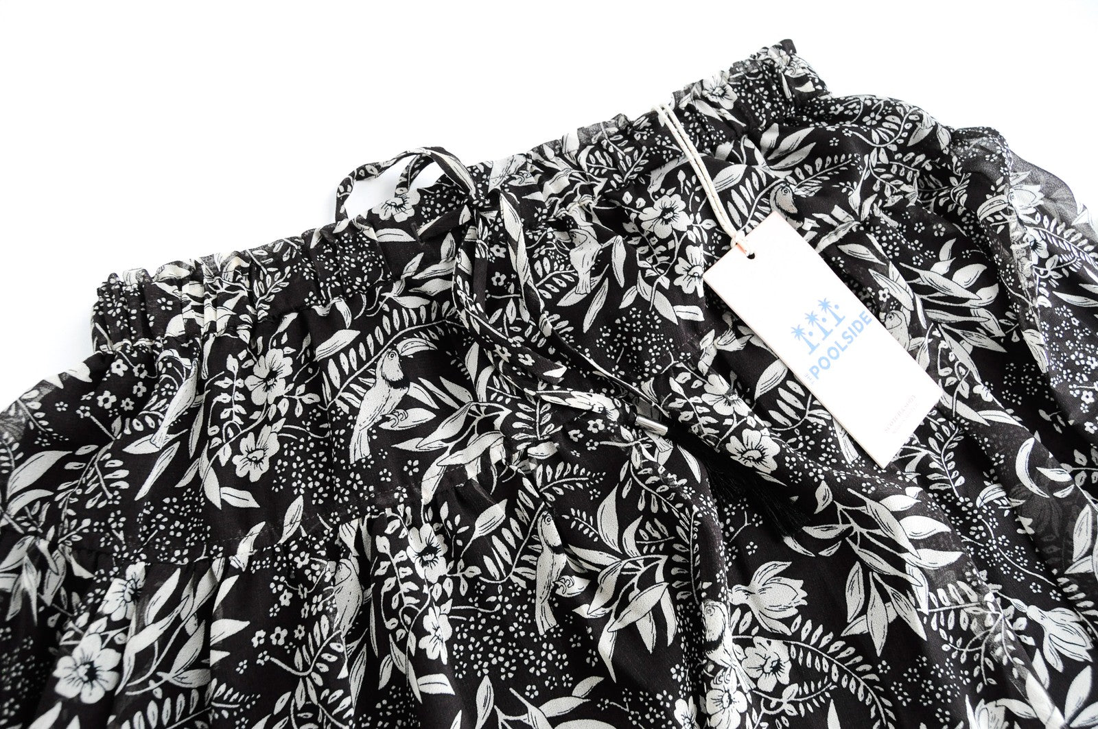 MAISON SCOTCH The Poolside womens Skirt XS Pleated Brown Floral Pull-On Style