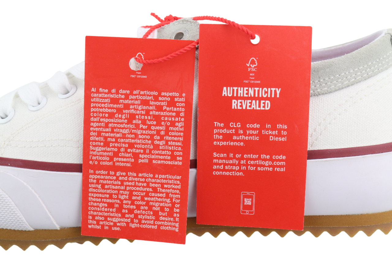 DIESEL S-Principia Low Men Sneakers EU42 White Lace Up Low Top Trainers RRP€185