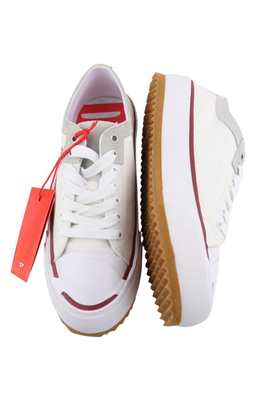 DIESEL S-Principia Low Men Sneakers EU42 White Lace Up Low Top Trainers RRP€185