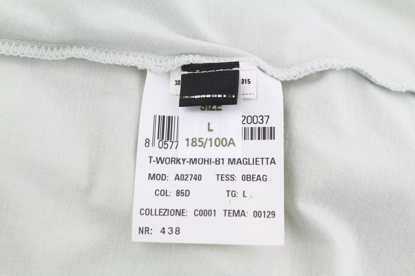 DIESEL T-Worky-Mohi-B1 Men T-Shirt L Short Sleeve Crew Collar Tricot RRP€90