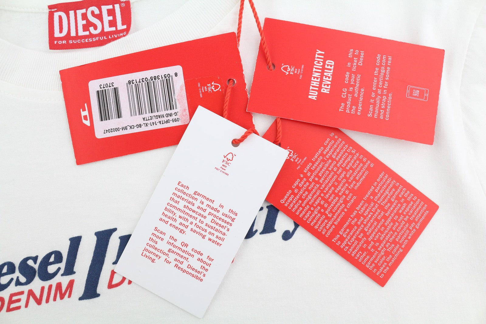 DIESEL T-Reg-Ind womens T-Shirt XL Short sleeved Crew Collar  Tricot RRP€90