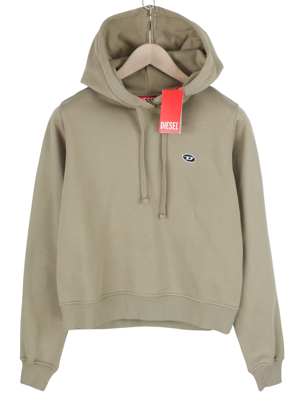 DIESEL F-Reggy-Hood-Doval-P Women Hoodie S Light Brown Pullover RRP€135