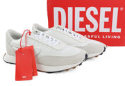 DIESEL S-Racer-Lc Men Sneakers EU42 White Suede Leather Trainers RRP€195