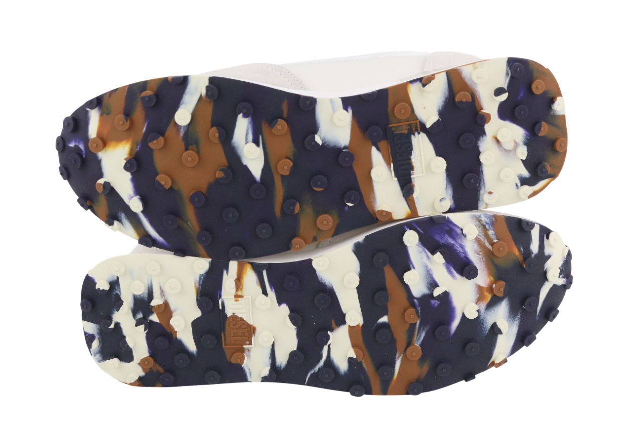 DIESEL S-Racer-Lc Men Sneakers EU42 White Suede Leather Trainers RRP€195