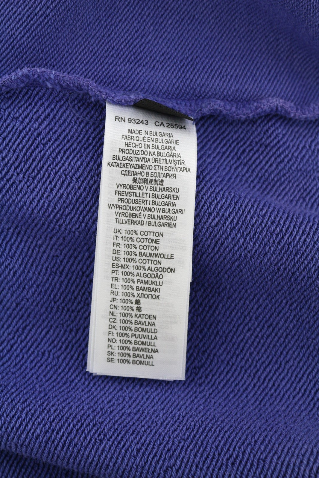 DIESEL F-Mikky Women Hoodie L Blue Washed Effect Hooded Asymmetrical RRP€135