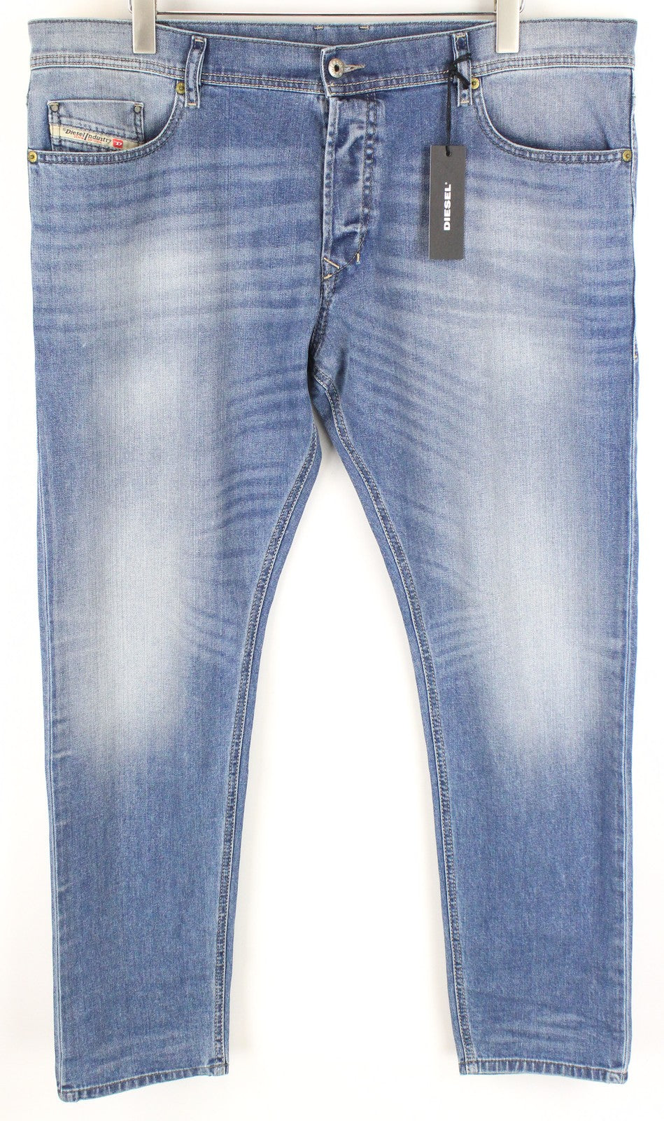 DIESEL Tepphar 0842H mens Jeans W40/L32 Slim Carrot  Washed stretchy Blue