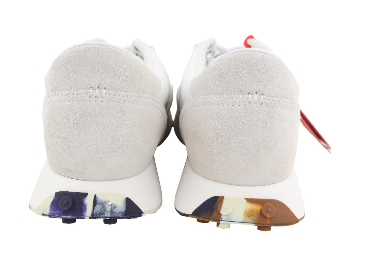 DIESEL S-Racer-Lc Men Sneakers EU44 White Suede Leather Trainers RRP€195