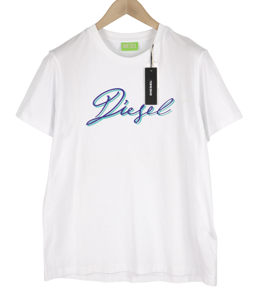 DIESEL T-Sily-K10 Women T-Shirt XL Short Sleeve Crew Collar Tricot Casual