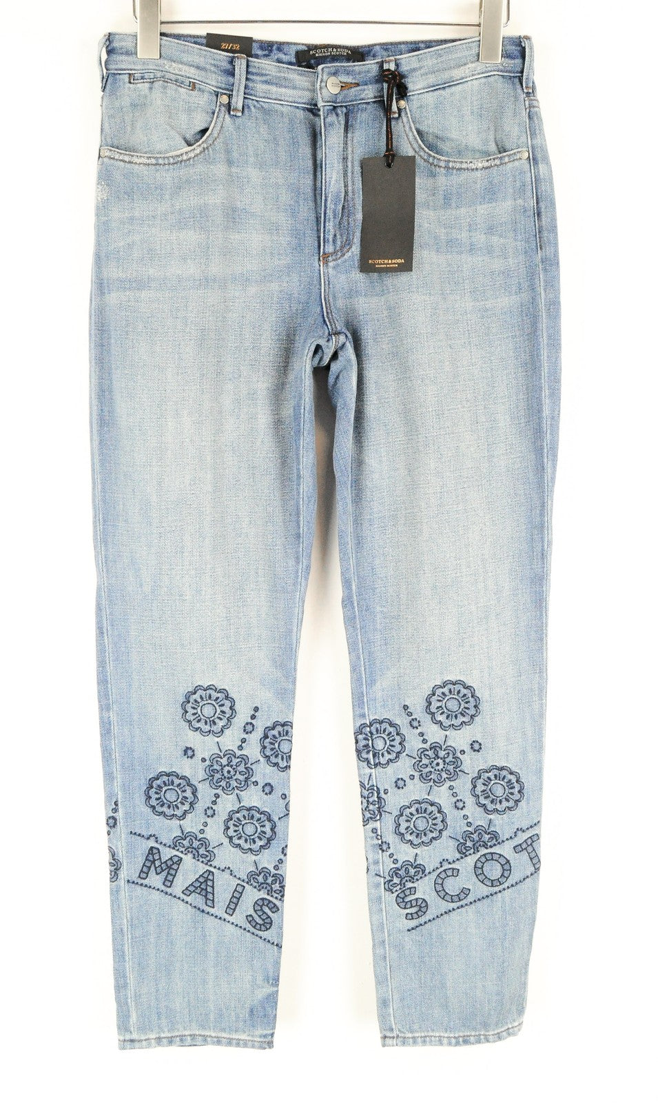 MAISON SCOTCH womens Jeans W27/L32 Boyfriend  Light Blue Wash