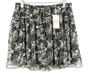 MAISON SCOTCH The Poolside womens Skirt XL Brown Floral Pleated Lined Midi