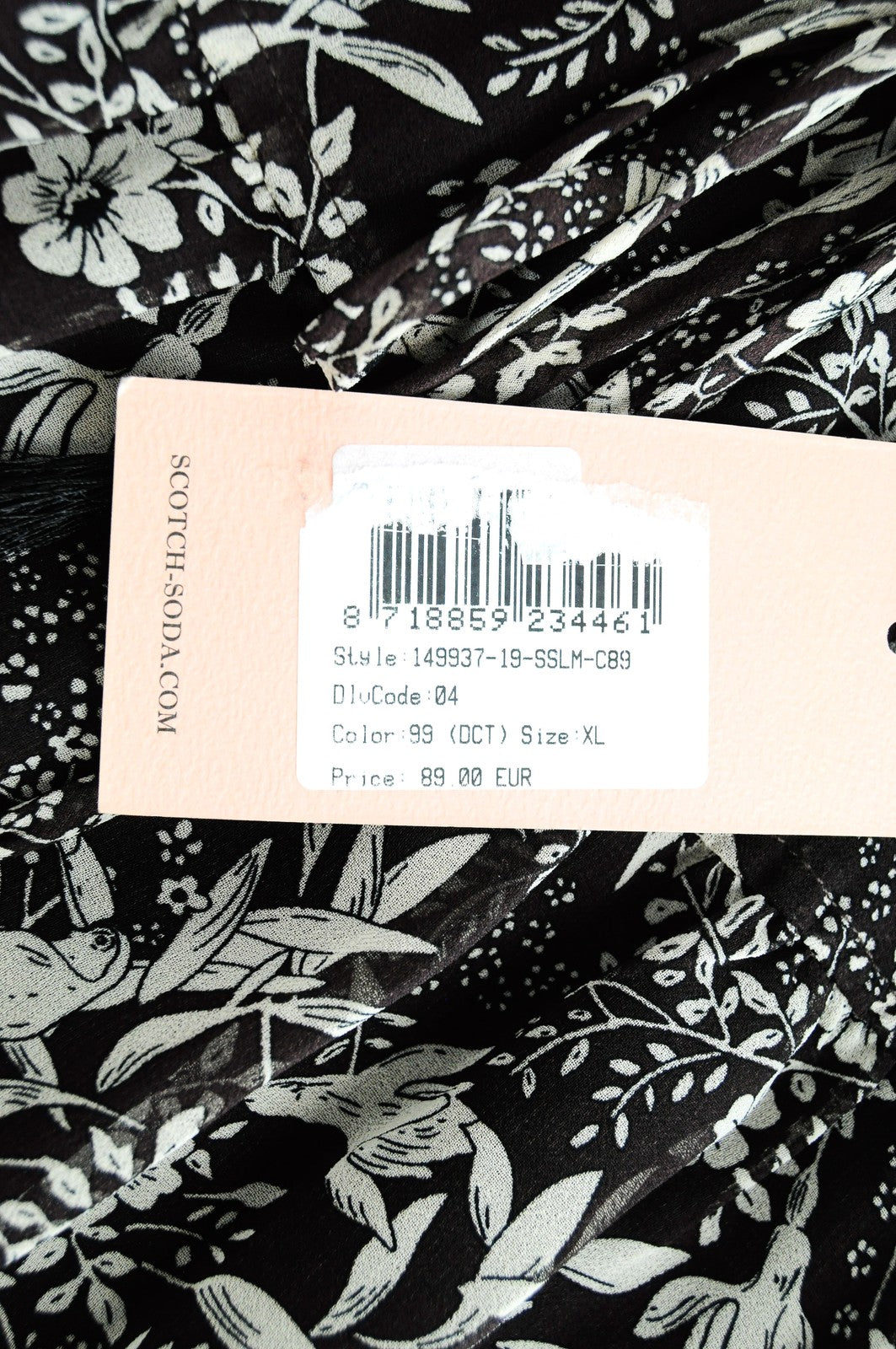 MAISON SCOTCH The Poolside womens Skirt XL Brown Floral Pleated Lined Midi