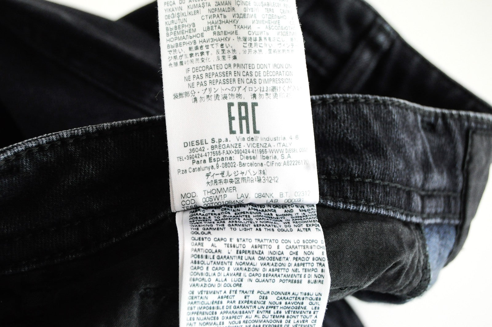 DIESEL Thommer 084NK mens Jeans W28/L30 Navy Slim  stretchy Cotton 5-Pocket