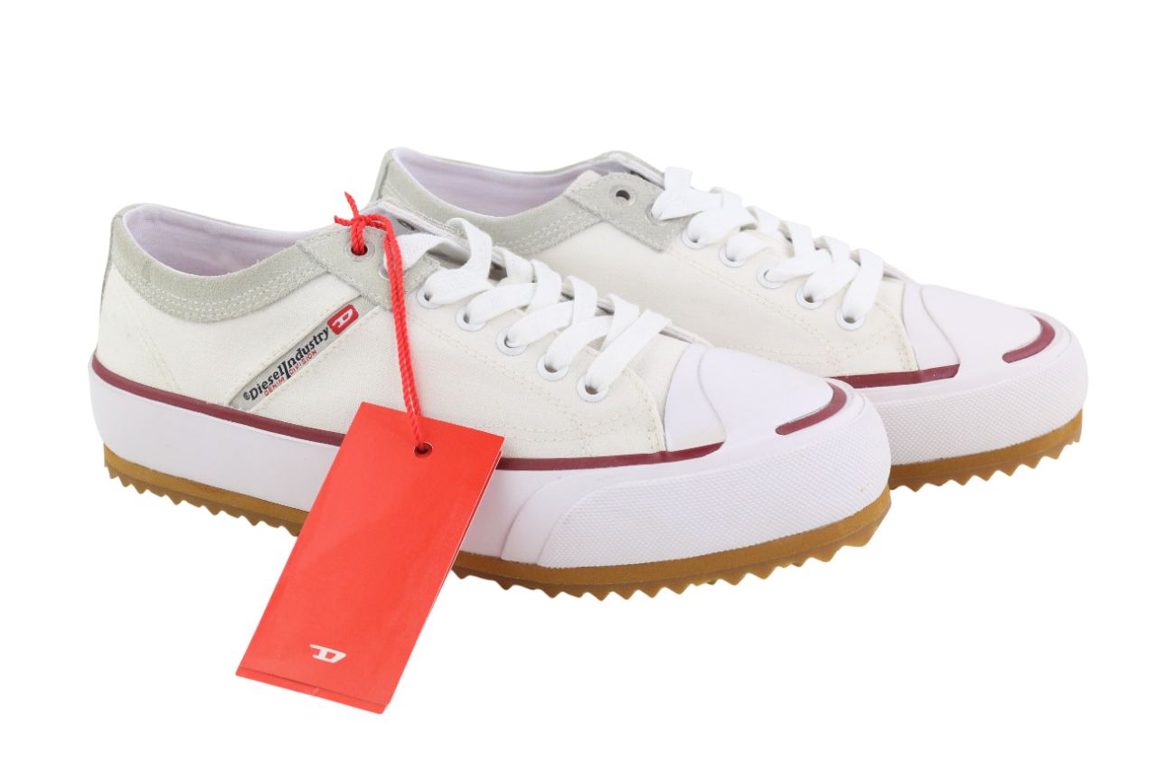 DIESEL S-Principia Low Men Sneakers EU41 White Lace Up Low Top Trainers RRP€185