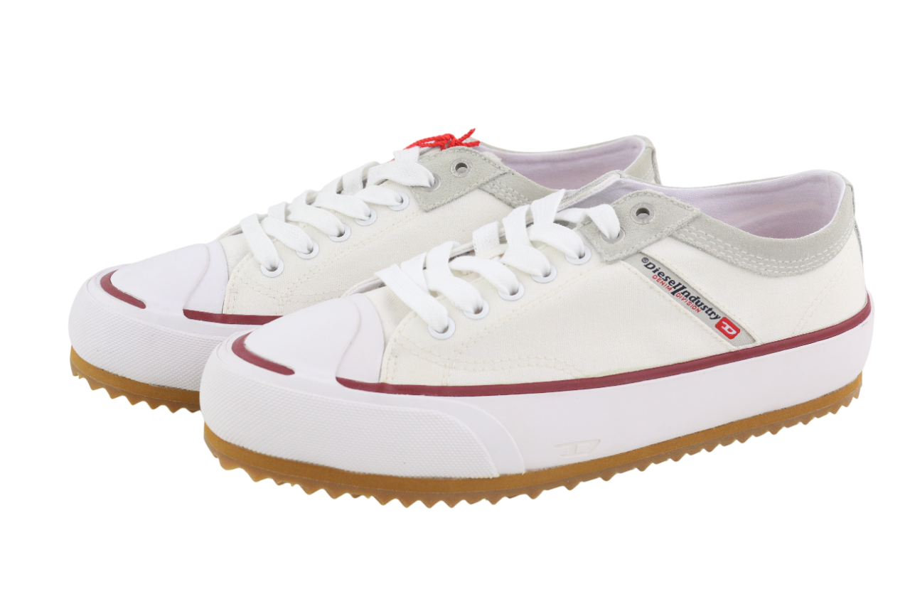 DIESEL S-Principia Low Men Sneakers EU41 White Lace Up Low Top Trainers RRP€185