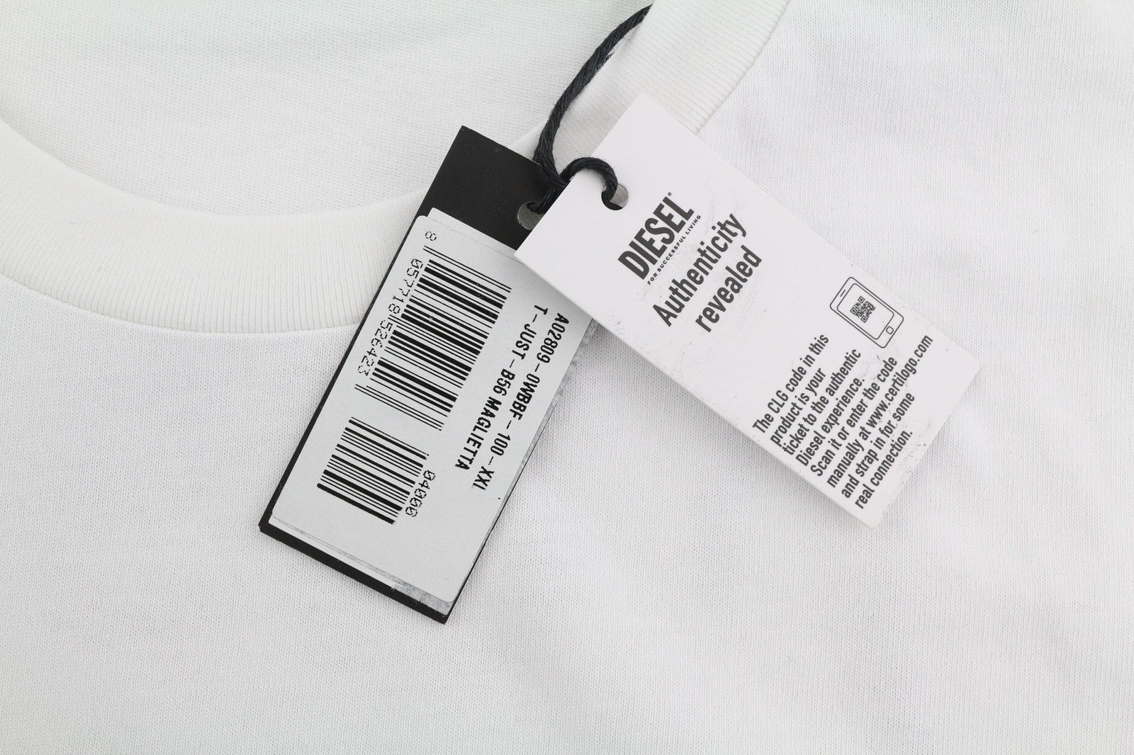 DIESEL T-Just-B56 Mens T-Shirt 2XL Short sleeved Crew Collar  Tricot RRP€70