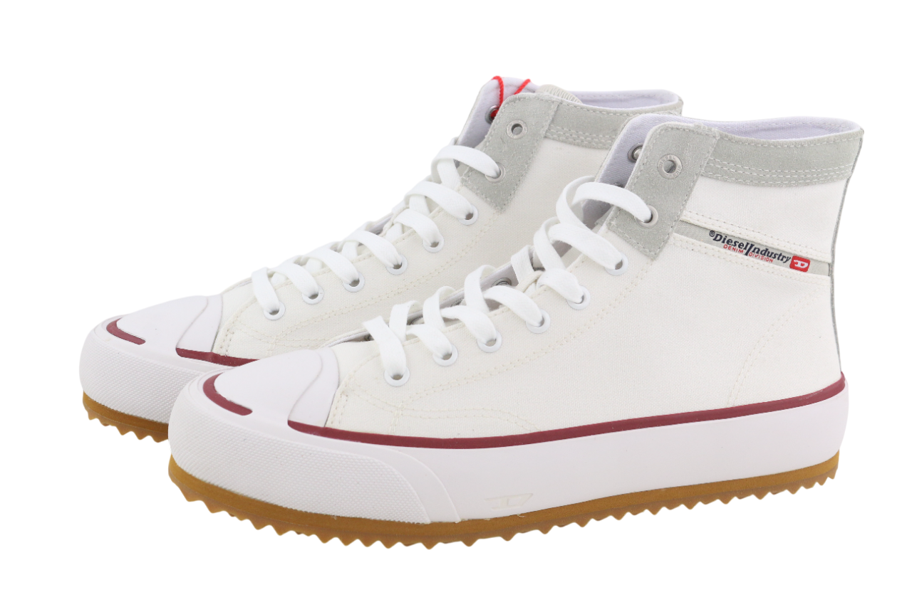 DIESEL S-Principia Mid Men's Sneakers EU42 White High Top Trainers RRP€185