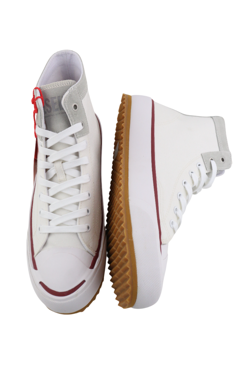 DIESEL S-Principia Mid Men's Sneakers EU42 White High Top Trainers RRP€185