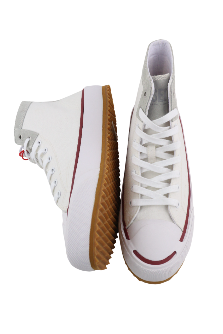 DIESEL S-Principia Mid Men's Sneakers EU42 White High Top Trainers RRP€185